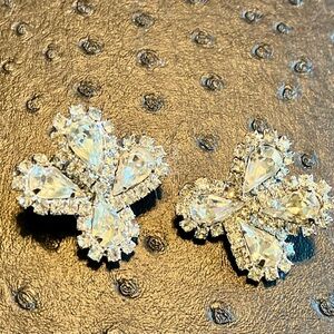 Elegant Silver Crystal Earrings